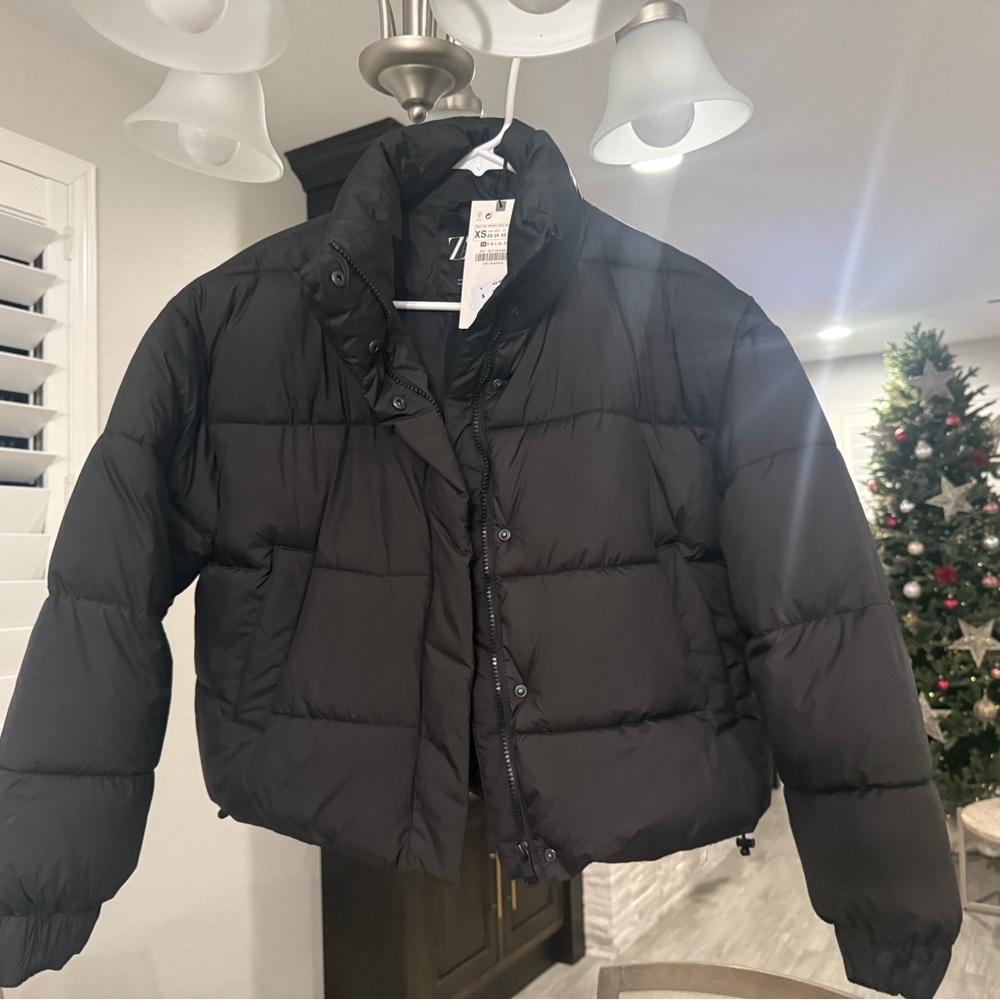 Zara Black Puffer Jacket
